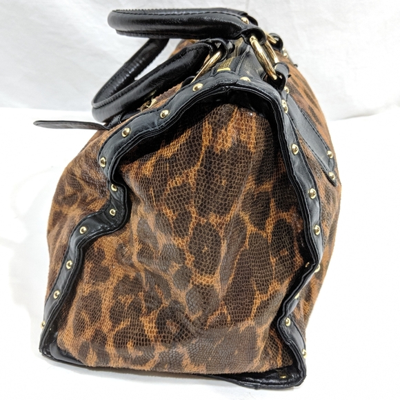 Steve Madden Leopard Printrint Satchel - Picture 3 of 8